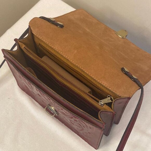 Patricia Nash Laurentina Red Leather Crossbody Bag - Picture 4 of 4